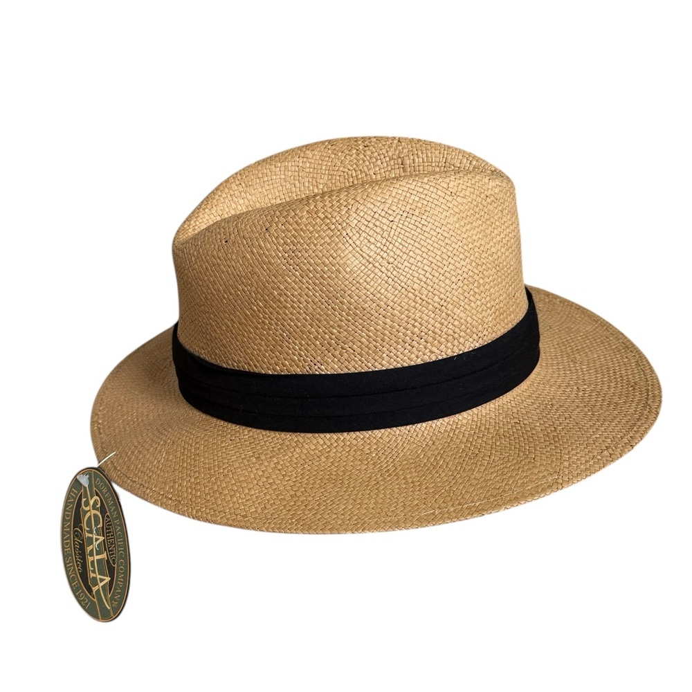 NWT Scala Men's Toyo Safari Hat with Black Trim Size S/M - Picture 2 of 14